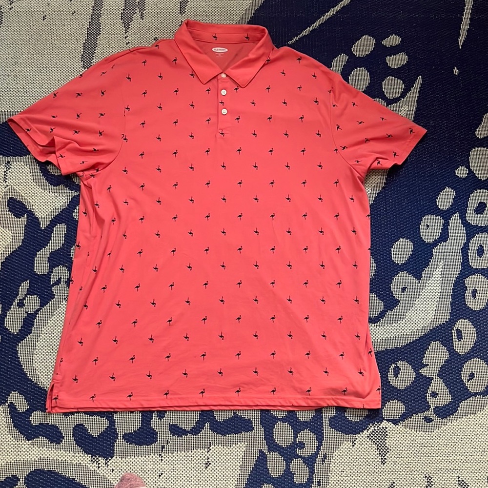 Free when bundled-Old navy flamingo polo NWOT